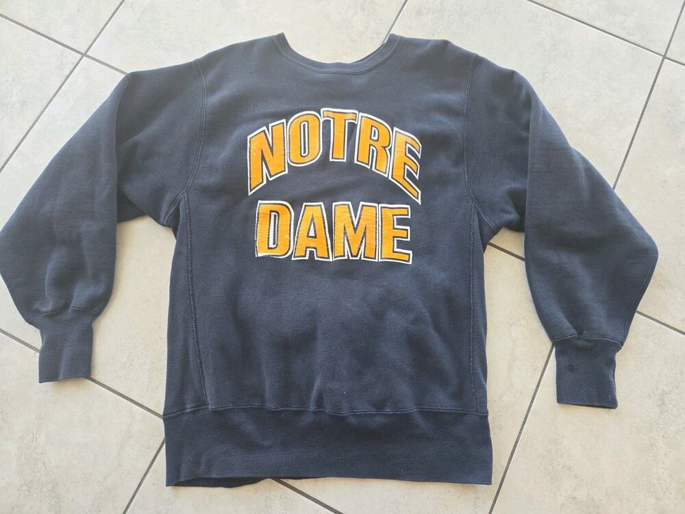 Vtg Champion Reverse Weave Notre Dame Sweatshirt Size XL